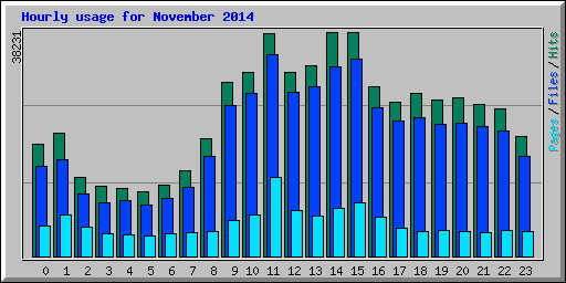Hourly usage for November 2014