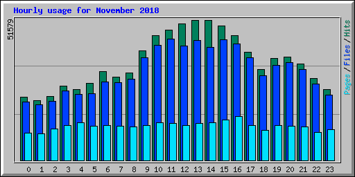 Hourly usage for November 2018