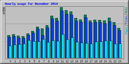 Hourly usage for November 2019