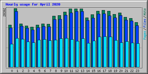 Hourly usage for April 2020