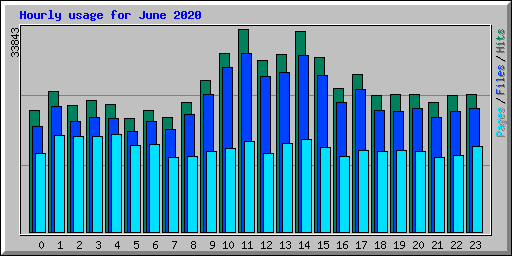 Hourly usage for June 2020