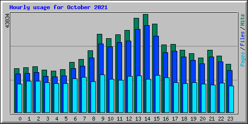 Hourly usage for October 2021