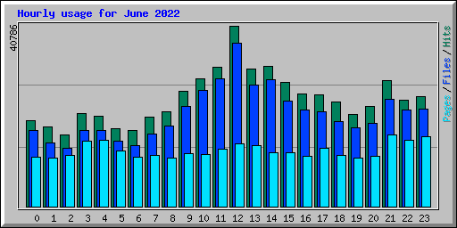 Hourly usage for June 2022
