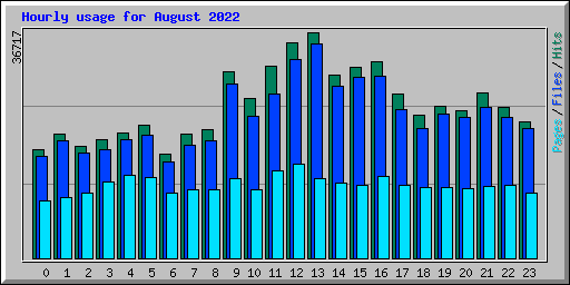 Hourly usage for August 2022