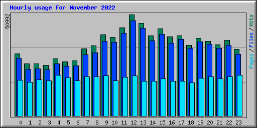 Hourly usage for November 2022