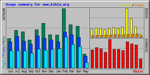 Usage summary for www.kibla.org